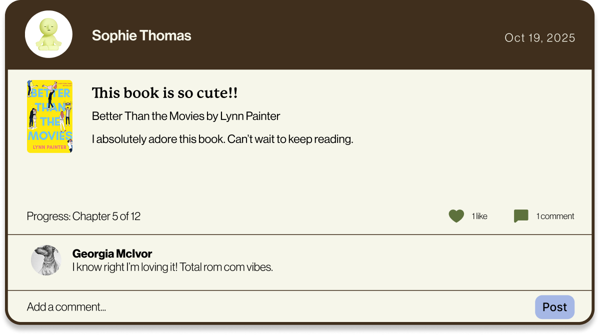 find a book club page with book club options